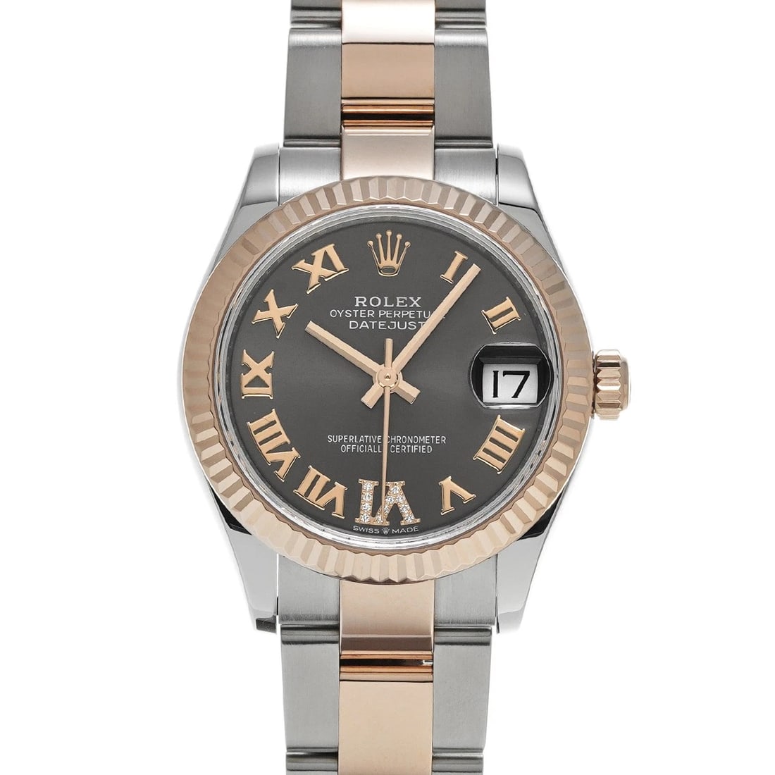 ROLEX DATEJUST 31 SLATE GRAY/DIAMOND WATCH (1 of 4)