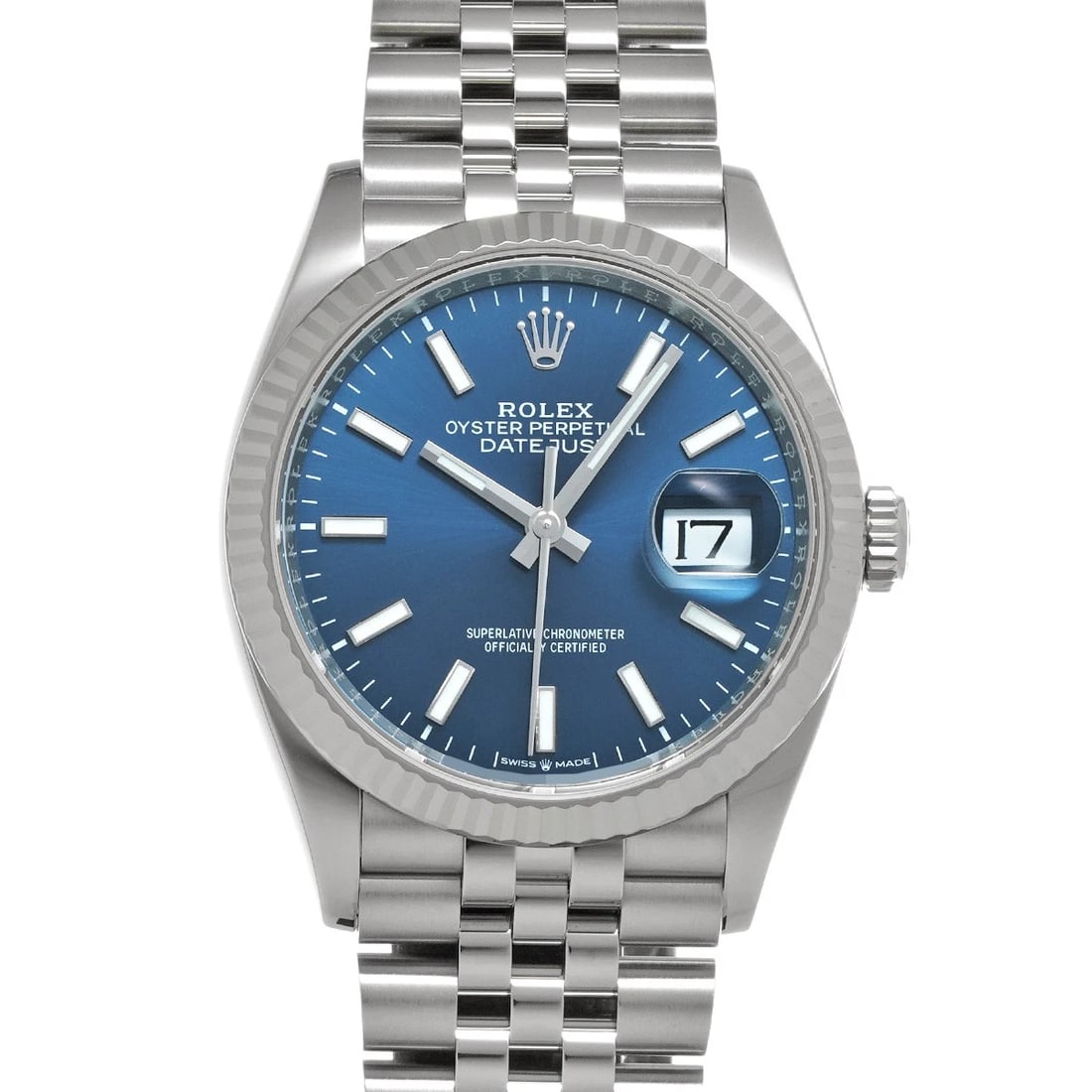 ROLEX DATEJUST 36 BRIGHT BLUE WATCH: ROLEX Datejust 36 Bright blue Watch Brand: ROLEX Type/Style: Wristwatch Material: Band Material Stainless steel, Case Material Stainless steel Color: Dial Color Bright blue Size: Case Size H/about