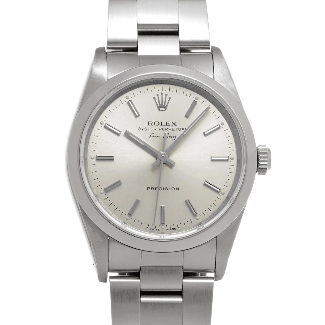 ROLEX AIR-KING SILVER WATCH: ROLEX Air-King Silver Watch Brand: ROLEX Type/Style: Wristwatch Material: Band Material Stainless steel, Case Material Stainless steel Color: Dial Color Silver Size: Case Size H/about 34mm W/about 34m