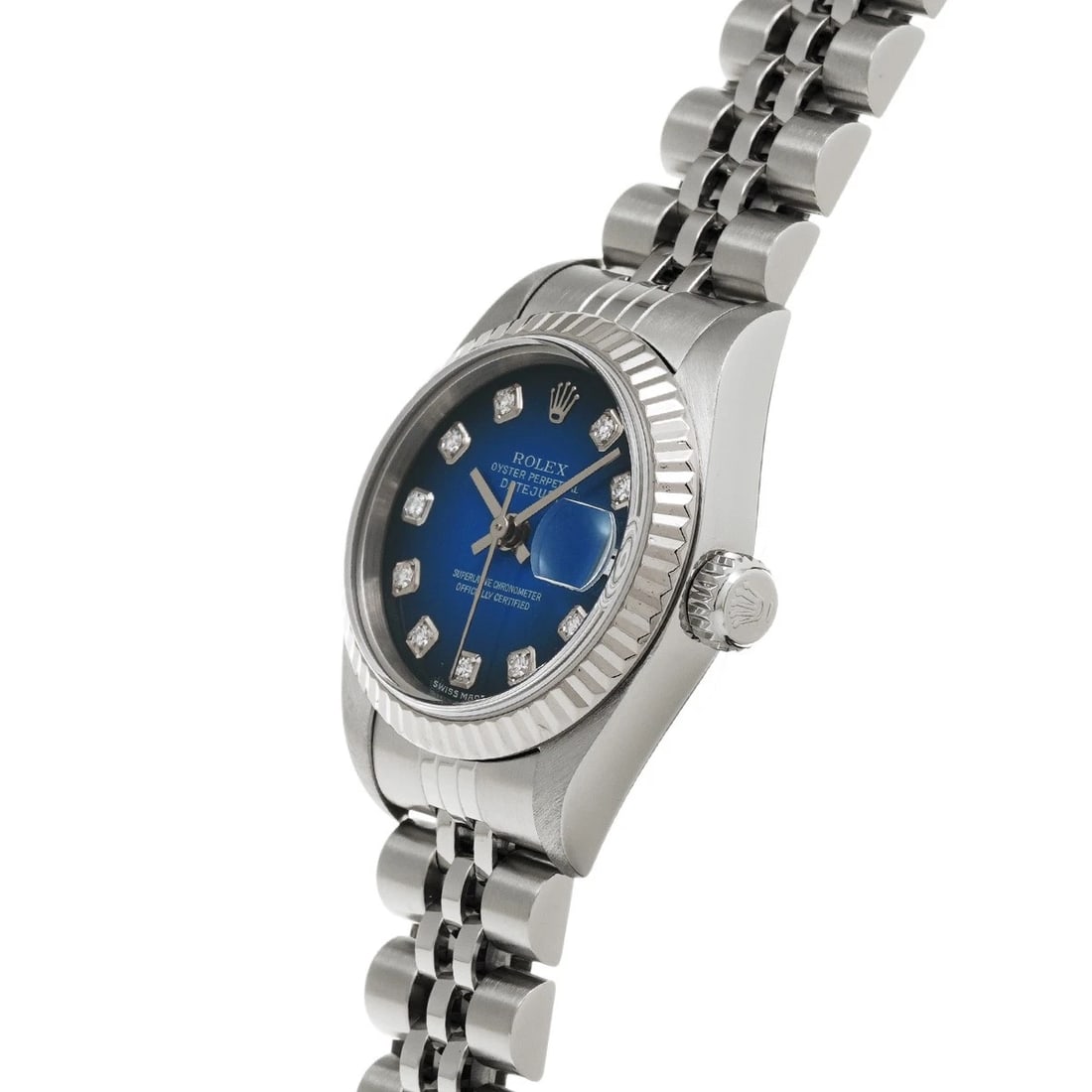 ROLEX DATEJUST BLUE GRADIENT/DIAMOND WATCH - 2