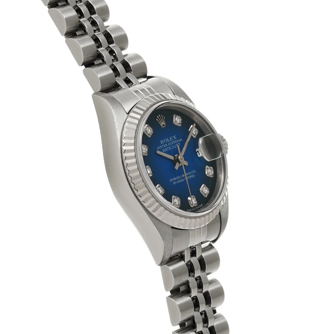 ROLEX DATEJUST BLUE GRADIENT/DIAMOND WATCH - 3