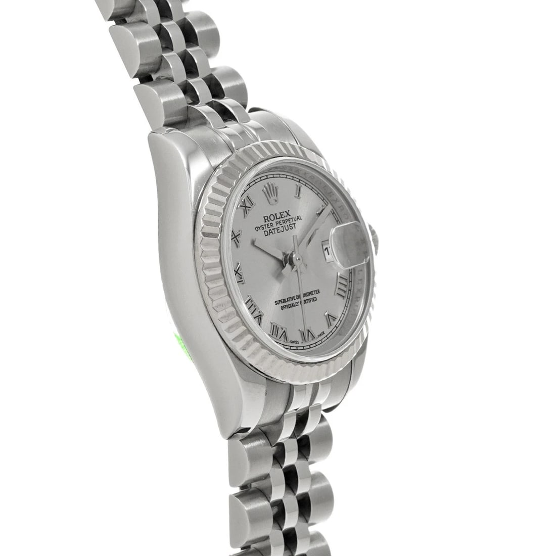ROLEX DATEJUST SILVER WATCH - 3