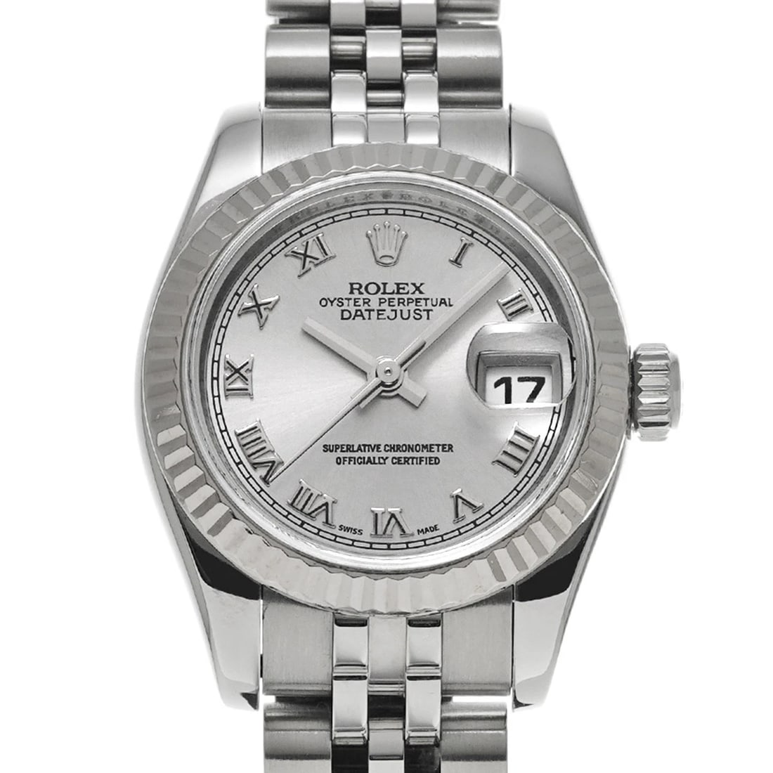ROLEX DATEJUST SILVER WATCH - 4