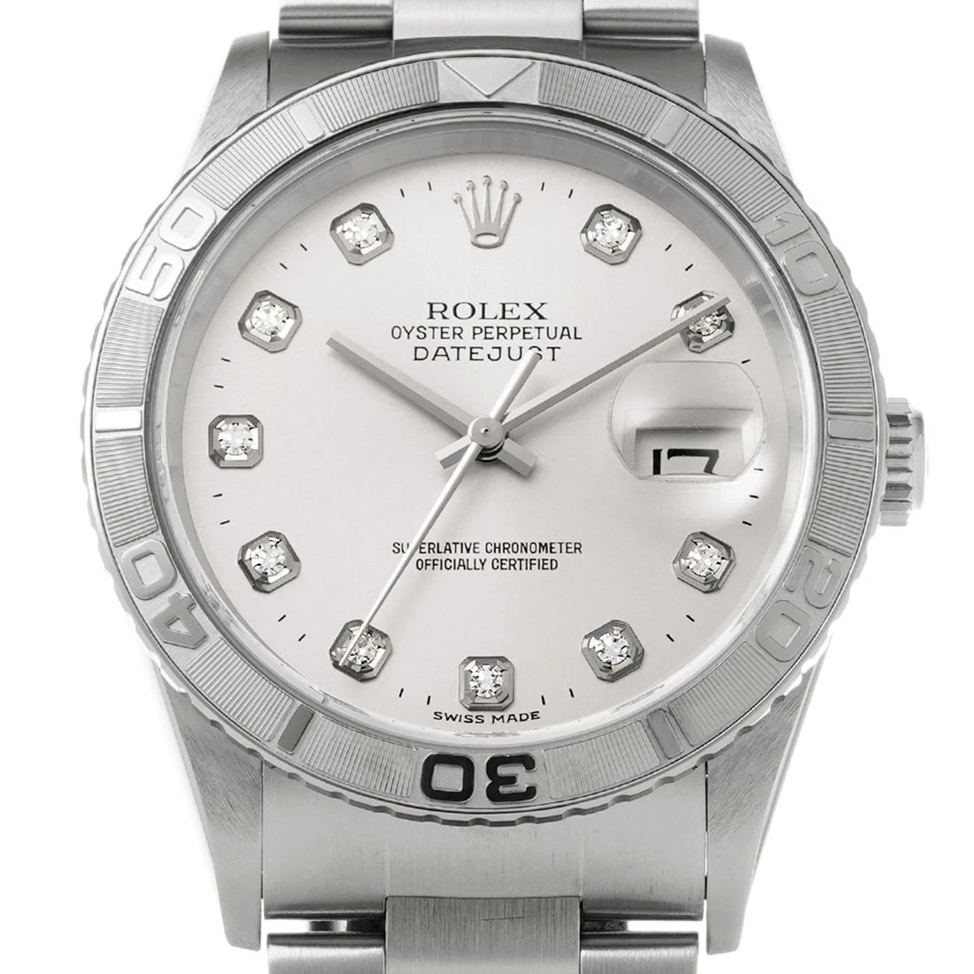 ROLEX DATEJUST THUNDERBIRD SILVER/DIAMOND WATCH - 4