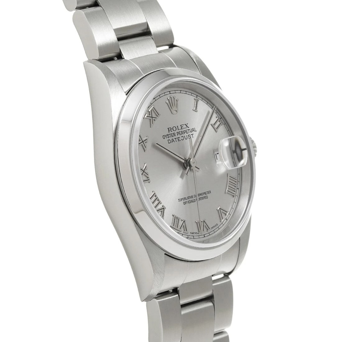 ROLEX DATEJUST SILVER WATCH - 3