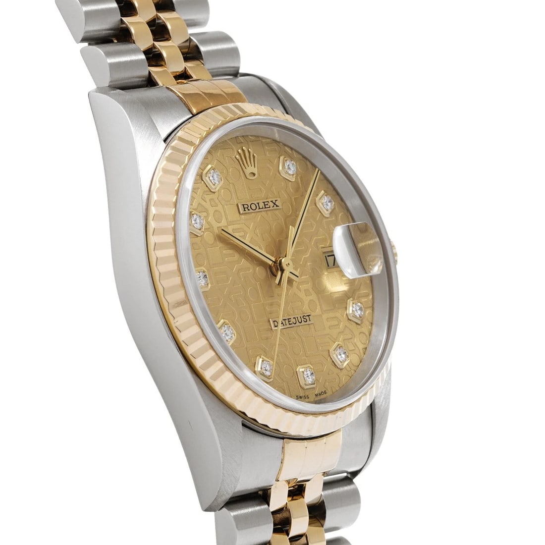 ROLEX DATEJUST CHAMPAGNE COMPUTER/DIAMOND WATCH - 3