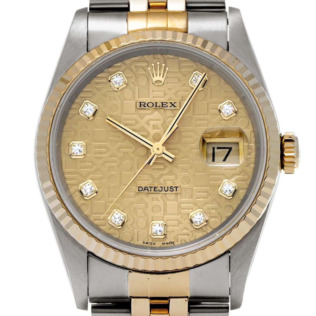ROLEX DATEJUST CHAMPAGNE COMPUTER/DIAMOND WATCH - 4
