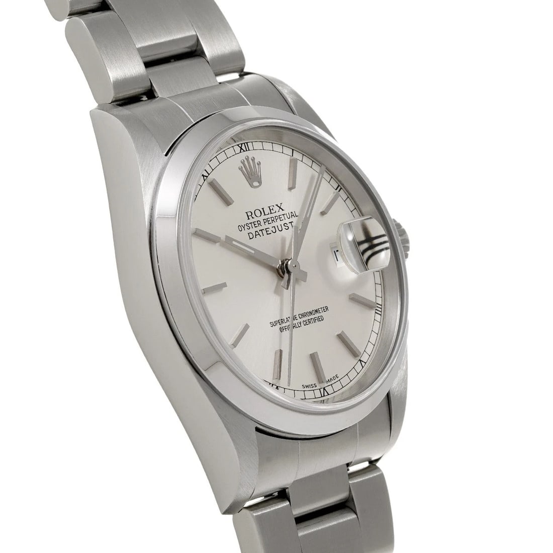 ROLEX DATEJUST SILVER WATCH - 3