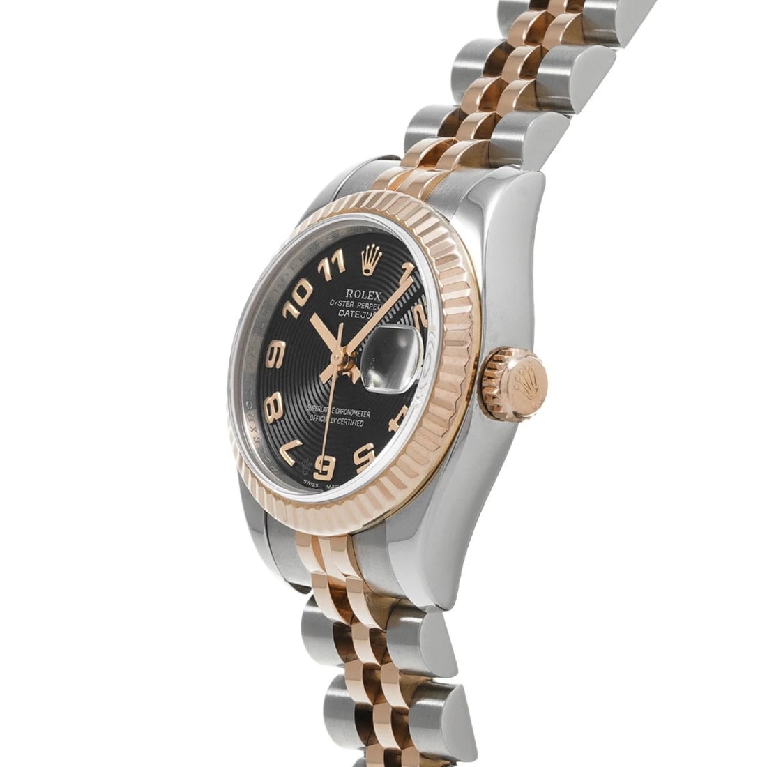 ROLEX DATEJUST BLACK CONCENTRIC WATCH - 2
