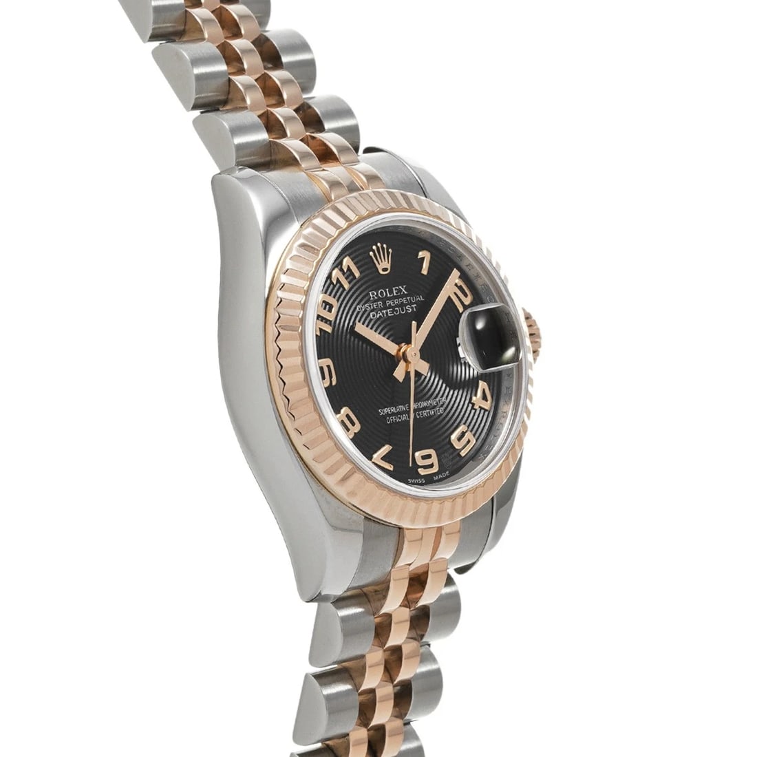 ROLEX DATEJUST BLACK CONCENTRIC WATCH - 3