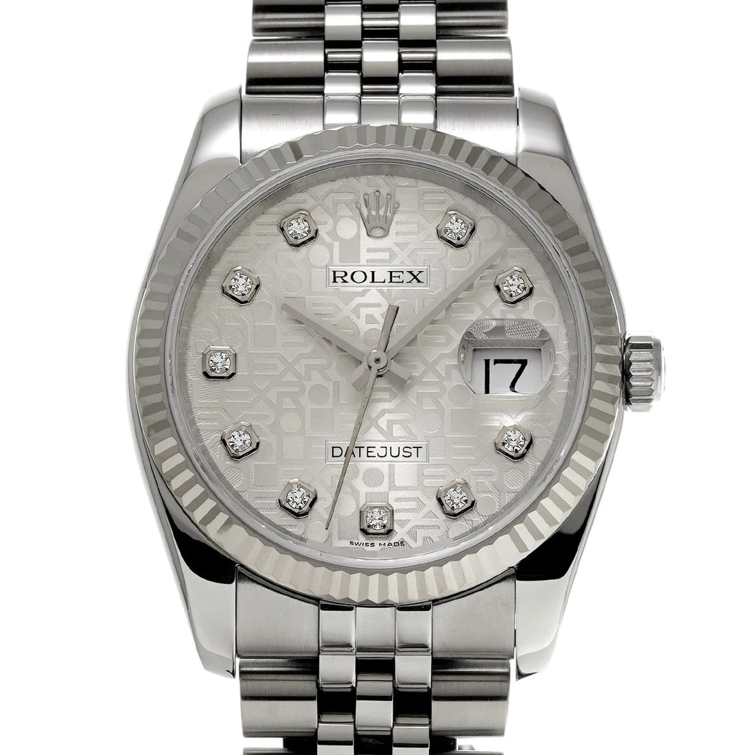 ROLEX DATEJUST SILVER COMPUTER/DIAMOND WATCH: ROLEX Datejust Silver computer/diamond Watch Brand: ROLEX Type/Style: Wristwatch Material: Band Material Stainless steel, Case Material Stainless steel Color: Dial Color Silver computer Size: Case
