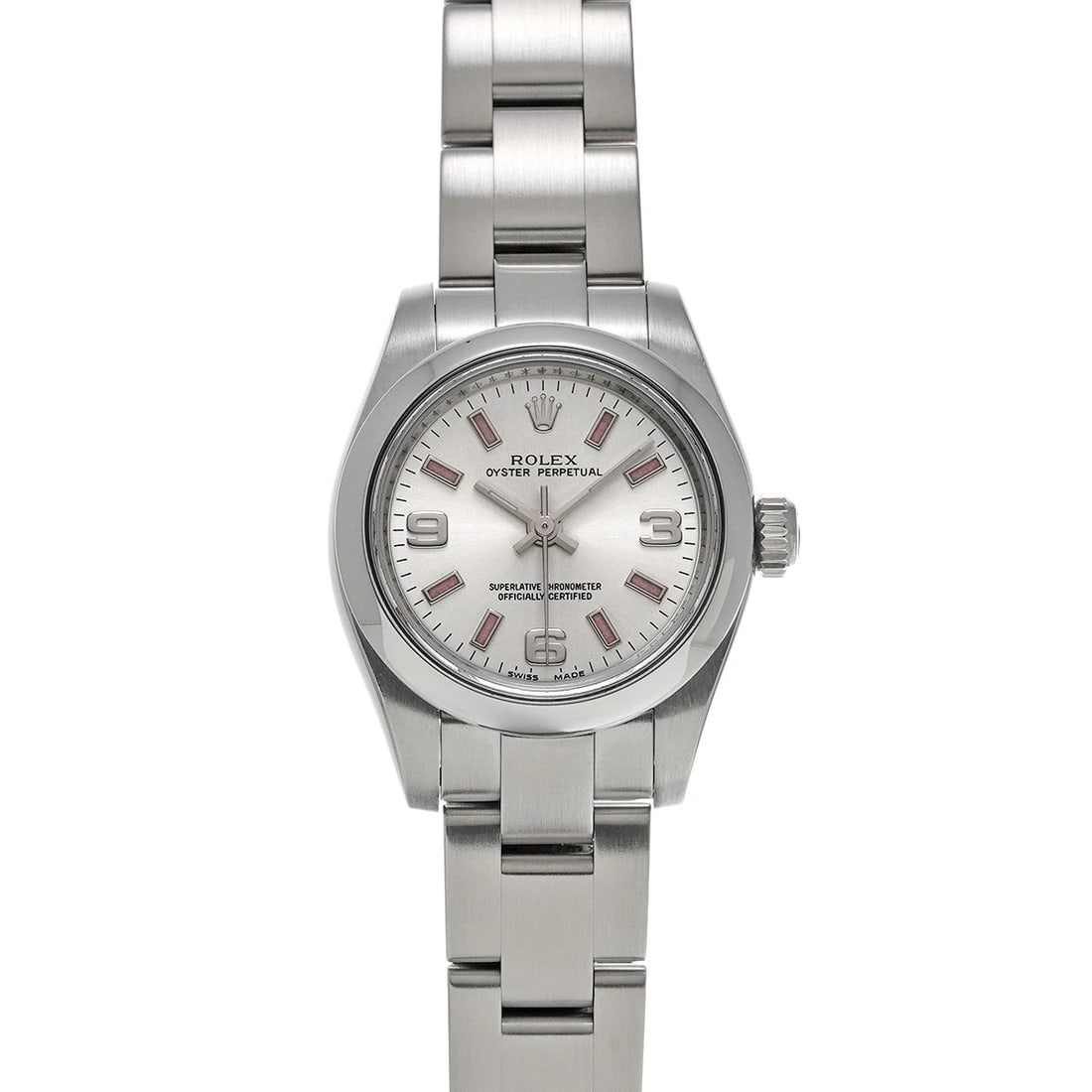 ROLEX OYSTER PERPETUAL SILVER WATCH: ROLEX Oyster Perpetual Silver Watch Brand: ROLEX Type/Style: Wristwatch Material: Band Material Stainless steel, Case Material Stainless steel Color: Dial Color Silver Size: Case Size H/about 26mm