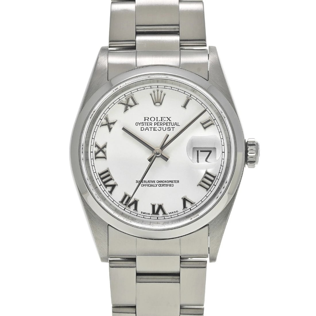 ROLEX DATEJUST WHITE WATCH: ROLEX Datejust white Watch Brand: ROLEX Type/Style: Wristwatch Material: Band Material Stainless steel, Case Material Stainless steel Color: Dial Color white Size: Case Size H/about 36mm W/about 36mm 