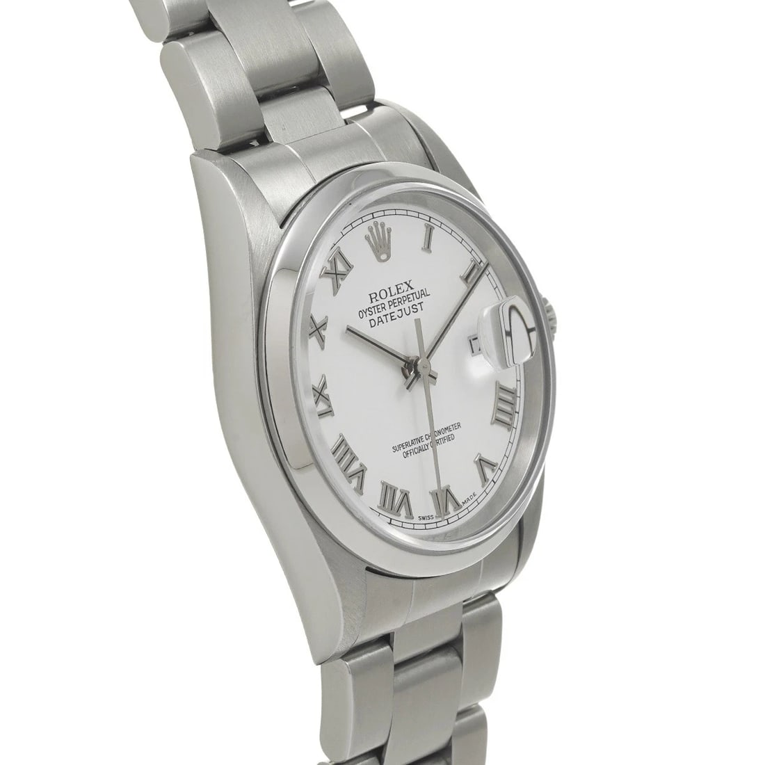 ROLEX DATEJUST WHITE WATCH - 3