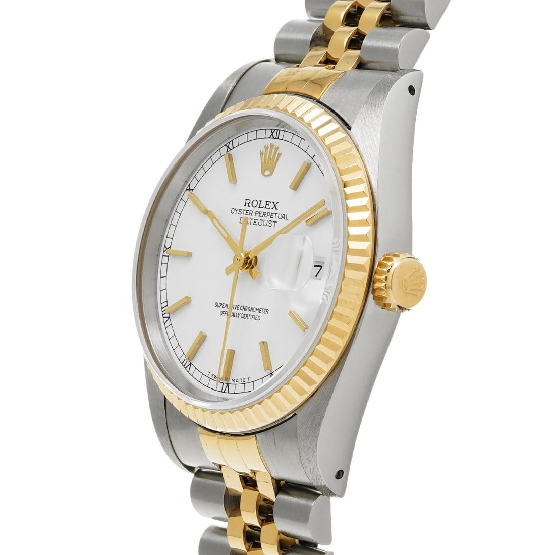 ROLEX DATEJUST WHITE WATCH - 2