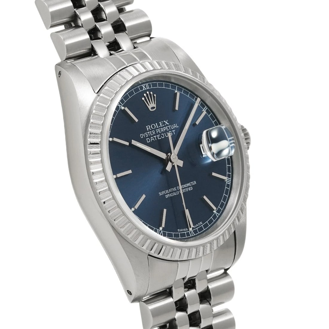 ROLEX DATEJUST BLUE WATCH - 3
