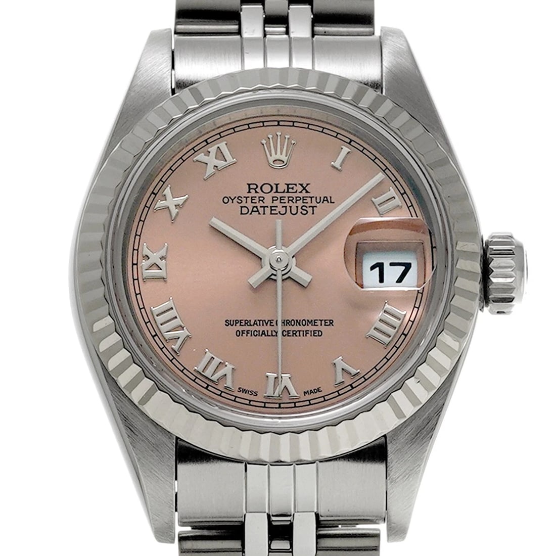 ROLEX DATEJUST PINK WATCH - 4
