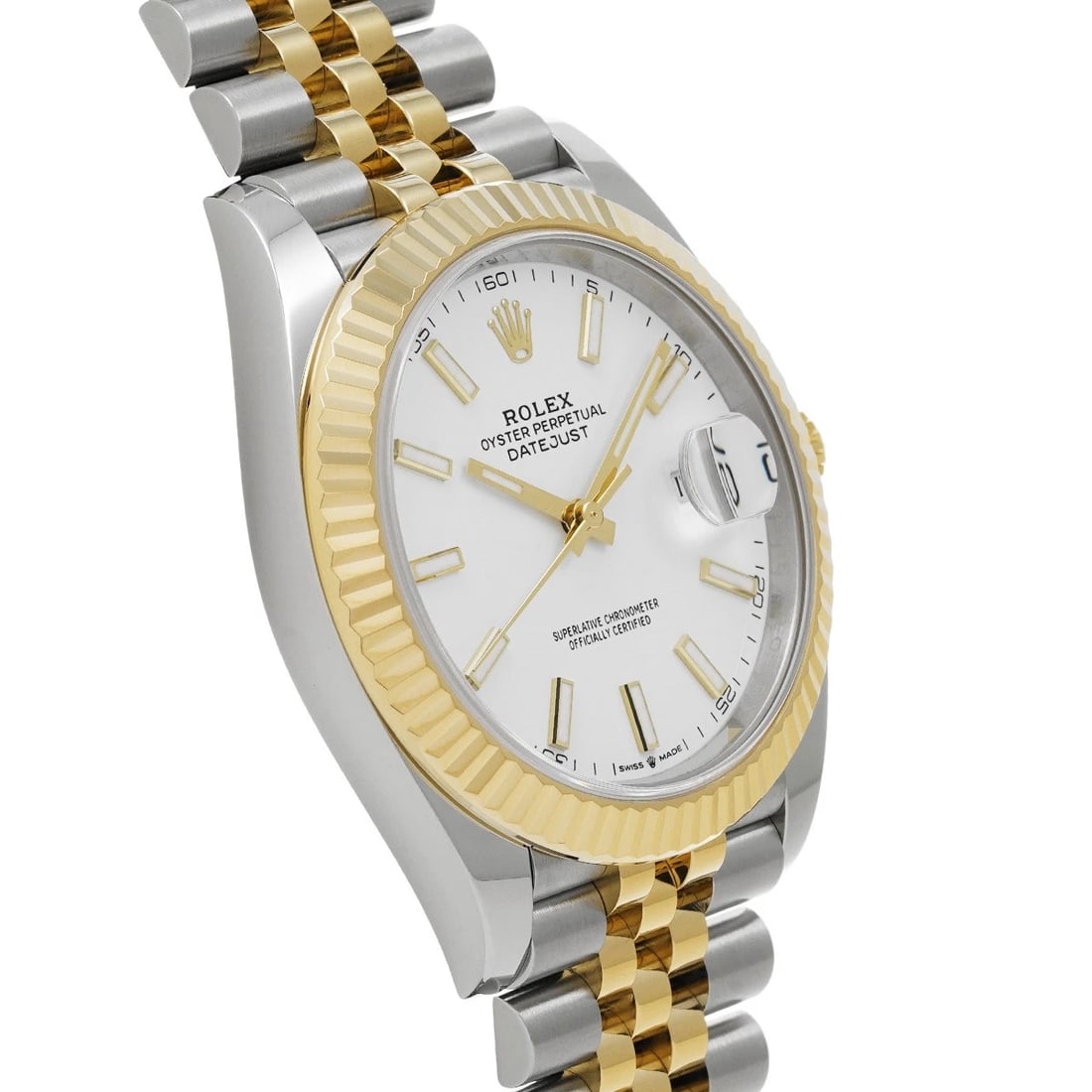 ROLEX DATEJUST 41 WHITE WATCH - 3