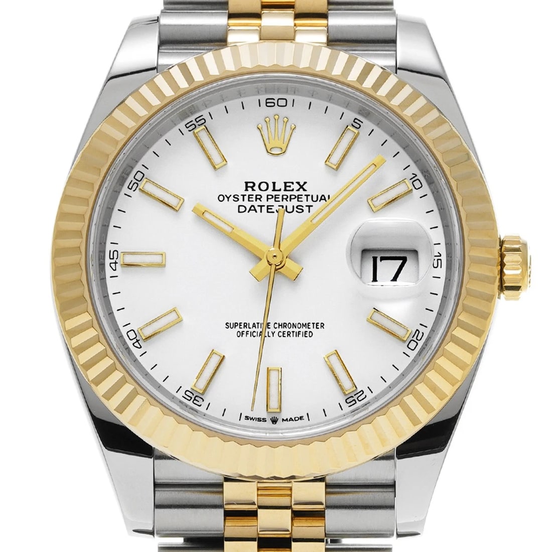 ROLEX DATEJUST 41 WHITE WATCH - 4