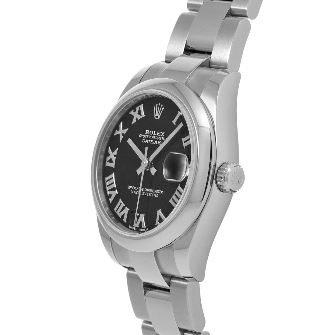 ROLEX DATEJUST BLACK WATCH - 2