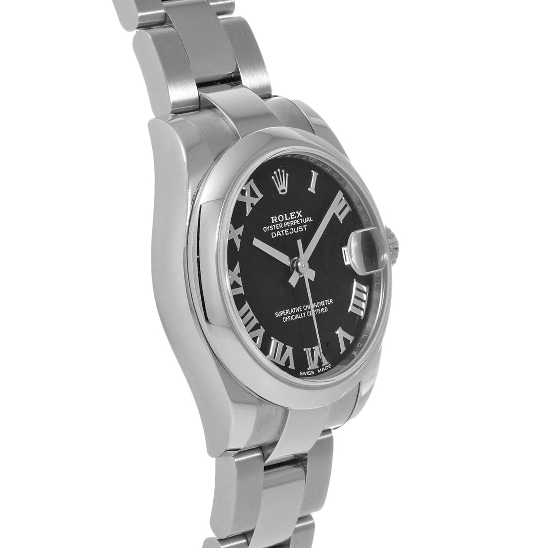 ROLEX DATEJUST BLACK WATCH - 3