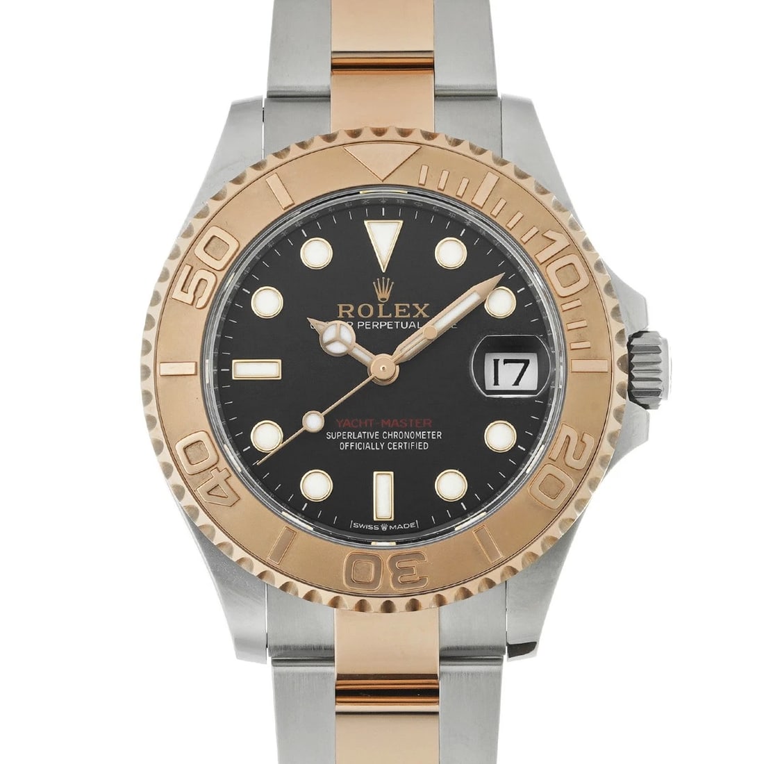 ROLEX YACHT-MASTER BLACK WATCH: ROLEX Yacht-Master black Watch Brand: ROLEX Type/Style: Wristwatch Material: Band Material Stainless steel/Everrose gold, Case Material Stainless steel Color: Dial Color black Size: Case Size H/about 