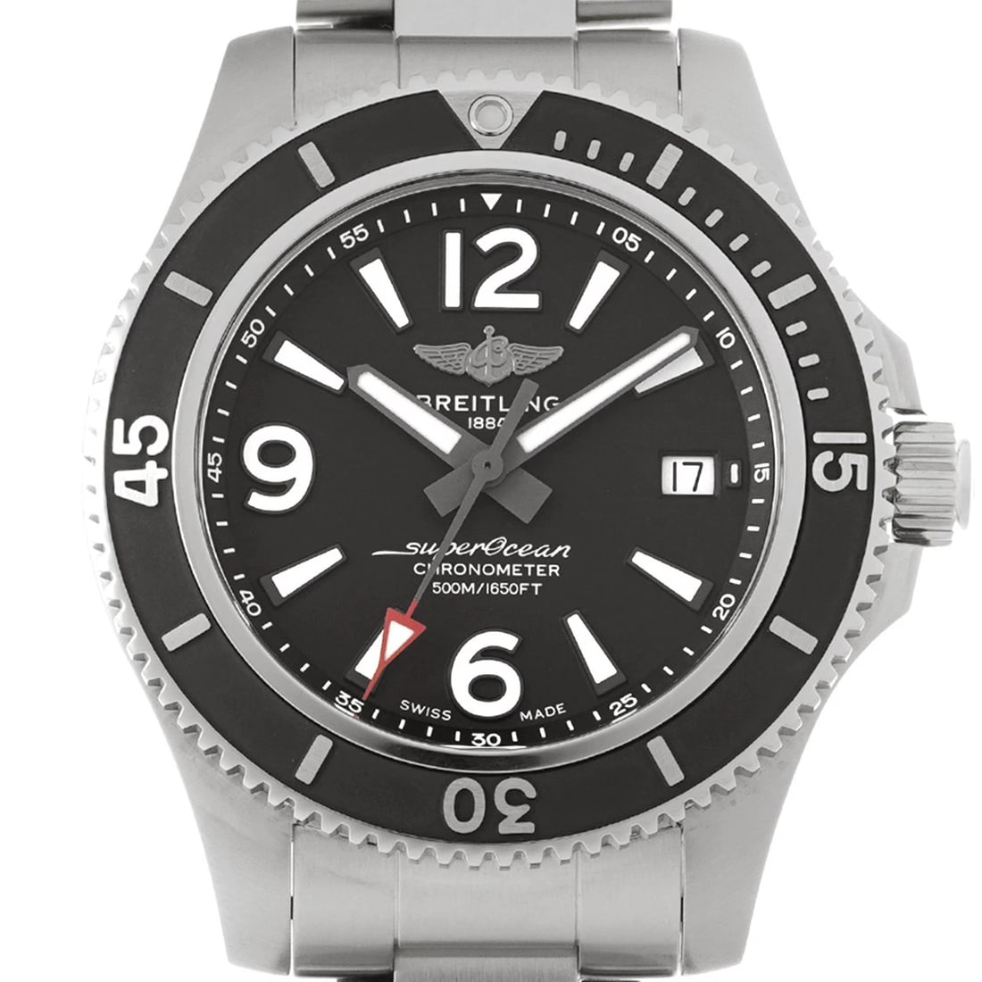 BREITLING SUPEROCEAN AUTOMATIC BLACK WATCH - 4