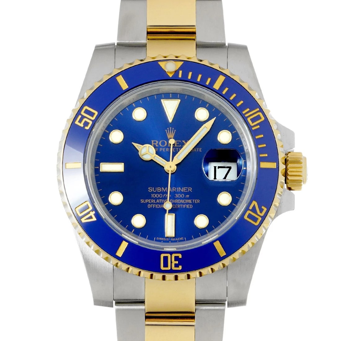 ROLEX SUBMARINER DATE BLUE WATCH: ROLEX Submariner date blue Watch Brand: ROLEX Type/Style: Wristwatch Material: Band Material Stainless steel/Yellow Gold, Case Material Stainless steel Color: Dial Color blue Size: Case Size H/about