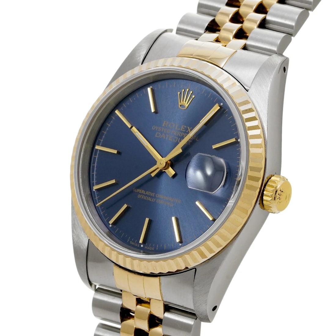 ROLEX DATEJUST BLUE WATCH - 2