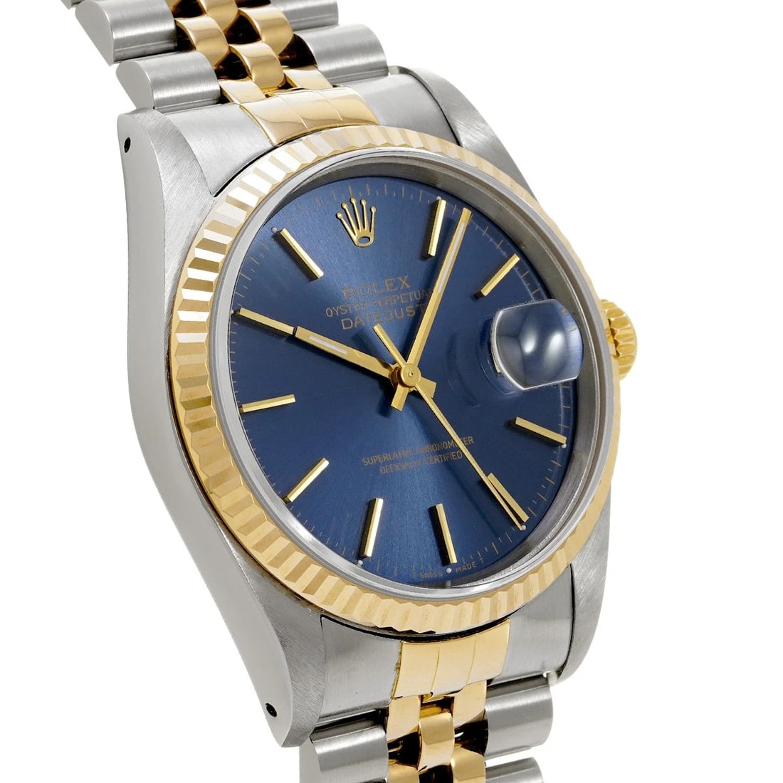 ROLEX DATEJUST BLUE WATCH - 3