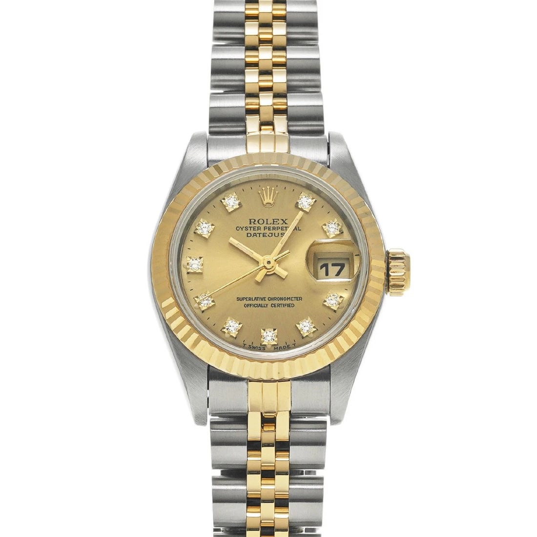 ROLEX DATEJUST CHAMPAGNE/DIAMOND WATCH (1 of 4)