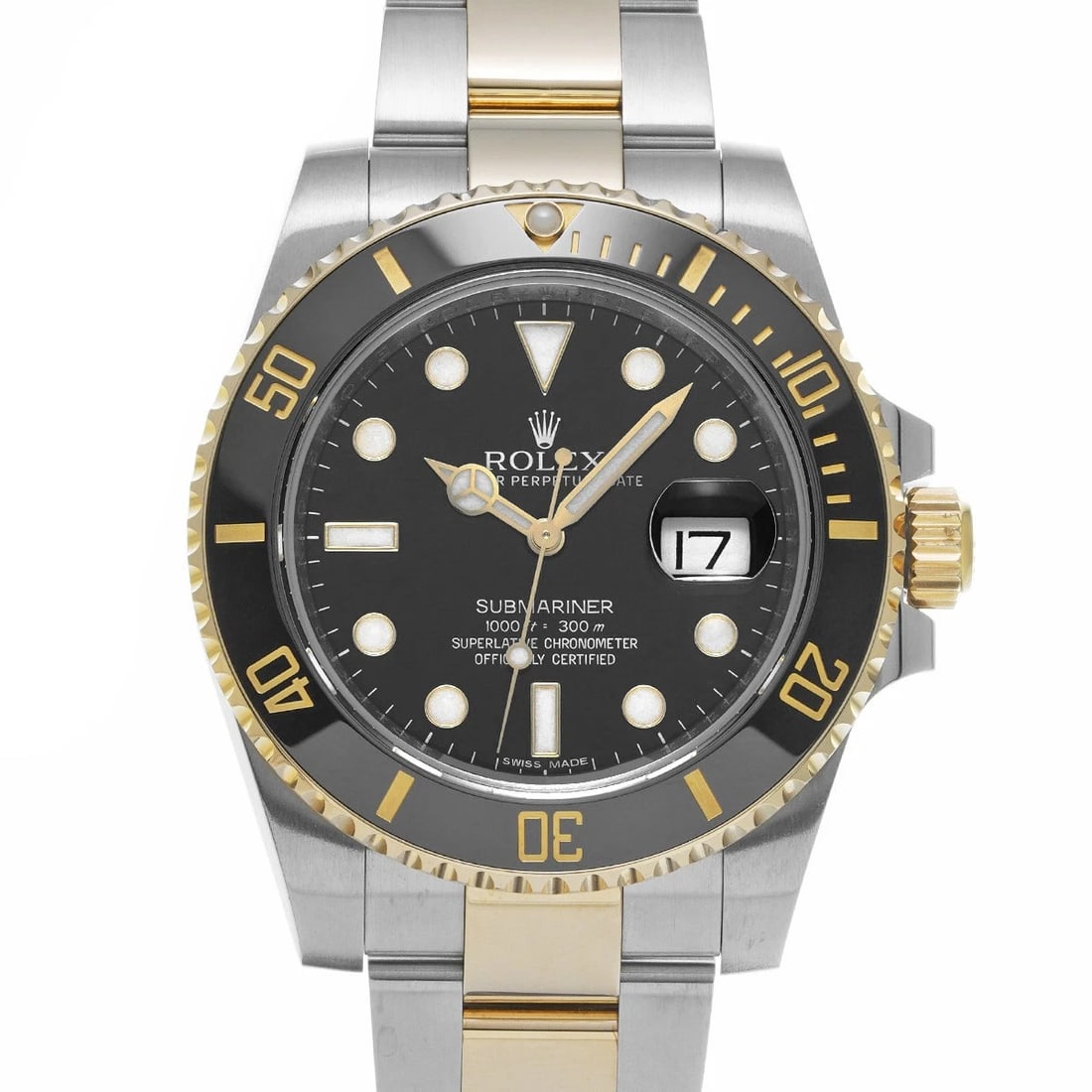 ROLEX SUBMARINER DATE BLACK WATCH: ROLEX Submariner date black Watch Brand: ROLEX Type/Style: Wristwatch Material: Band Material Stainless steel/Yellow Gold, Case Material Stainless steel Color: Dial Color black Size: Case Size