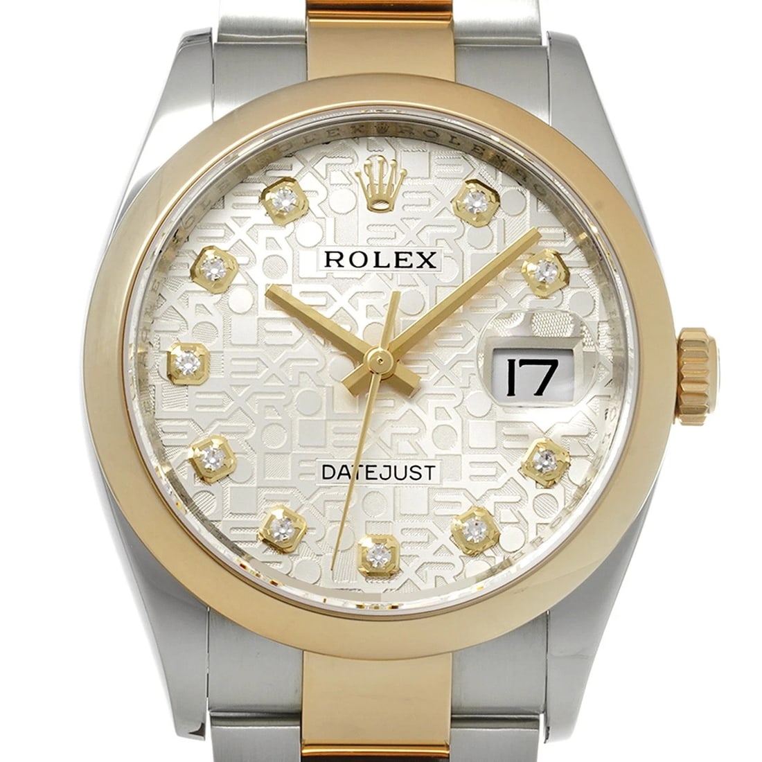 ROLEX DATEJUST 36 SILVER COMPUTER/DIAMOND WATCH - 4