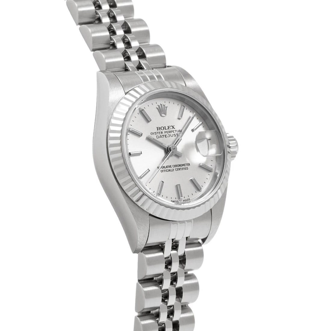ROLEX DATEJUST SILVER WATCH - 3