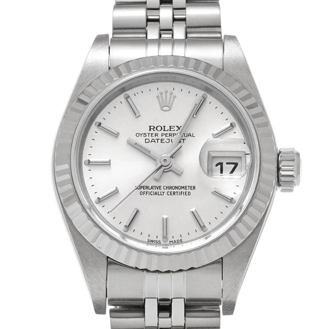 ROLEX DATEJUST SILVER WATCH - 4