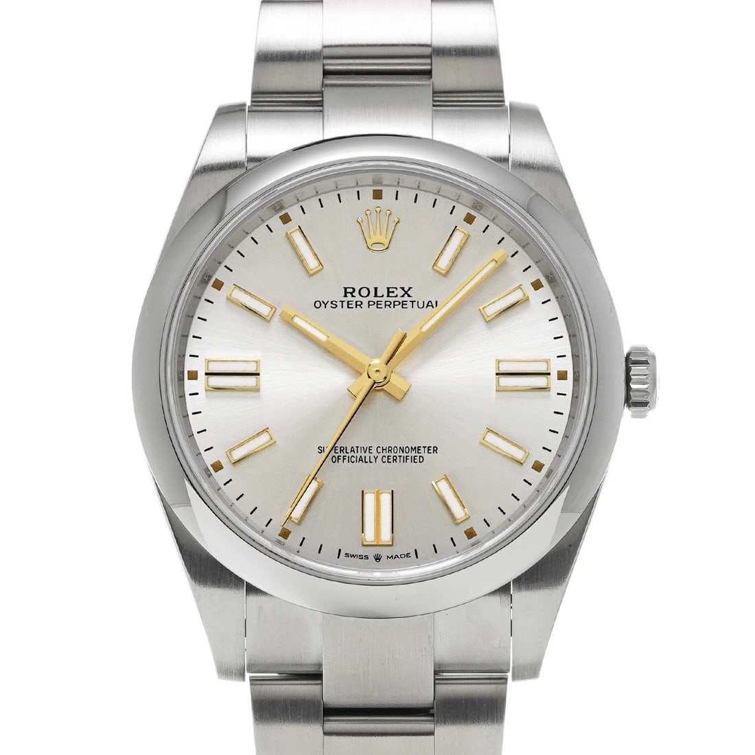 ROLEX OYSTER PERPETUAL 41 SILVER WATCH: ROLEX Oyster Perpetual 41 Silver Watch Brand: ROLEX Type/Style: Wristwatch Material: Band Material Stainless steel, Case Material Stainless steel Color: Dial Color Silver Size: Case Size H/about 41mm