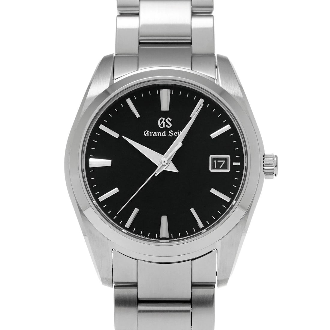GRAND SEIKO HERITAGE COLLECTION QUARTZ BLACK WATCH: Grand Seiko Heritage Collection Quartz black Watch Brand: Grand Seiko Type/Style: Wristwatch Material: Band Material Stainless steel, Case Material Stainless steel Color: Dial Color black Size: Case S