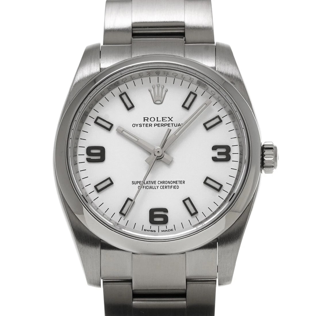 ROLEX AIR-KING WHITE WATCH: ROLEX Air-King white Watch Brand: ROLEX Type/Style: Wristwatch Material: Band Material Stainless steel, Case Material Stainless steel Color: Dial Color white Size: Case Size H/about 34mm W/about 34mm