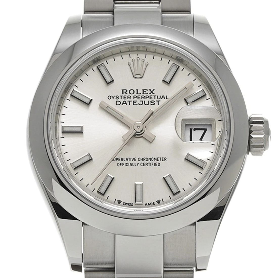ROLEX DATEJUST 28 SILVER WATCH - 4