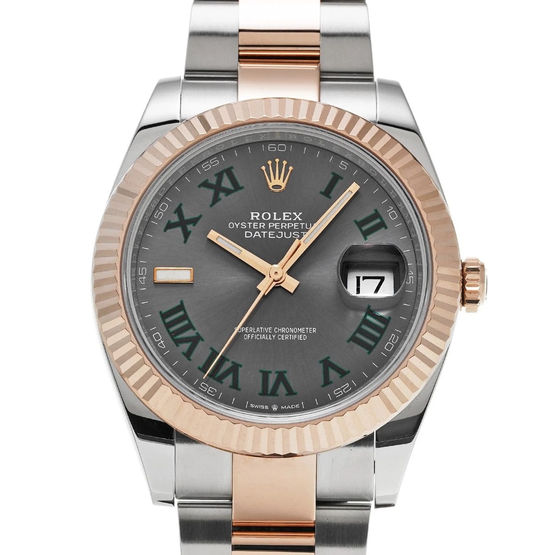 ROLEX DATEJUST 41 SLATE WATCH: ROLEX Datejust 41 slate Watch Brand: ROLEX Type/Style: Wristwatch Material: Band Material Stainless steel/Everrose gold, Case Material Stainless steel Color: Dial Color slate Size: Case Size H/about 4