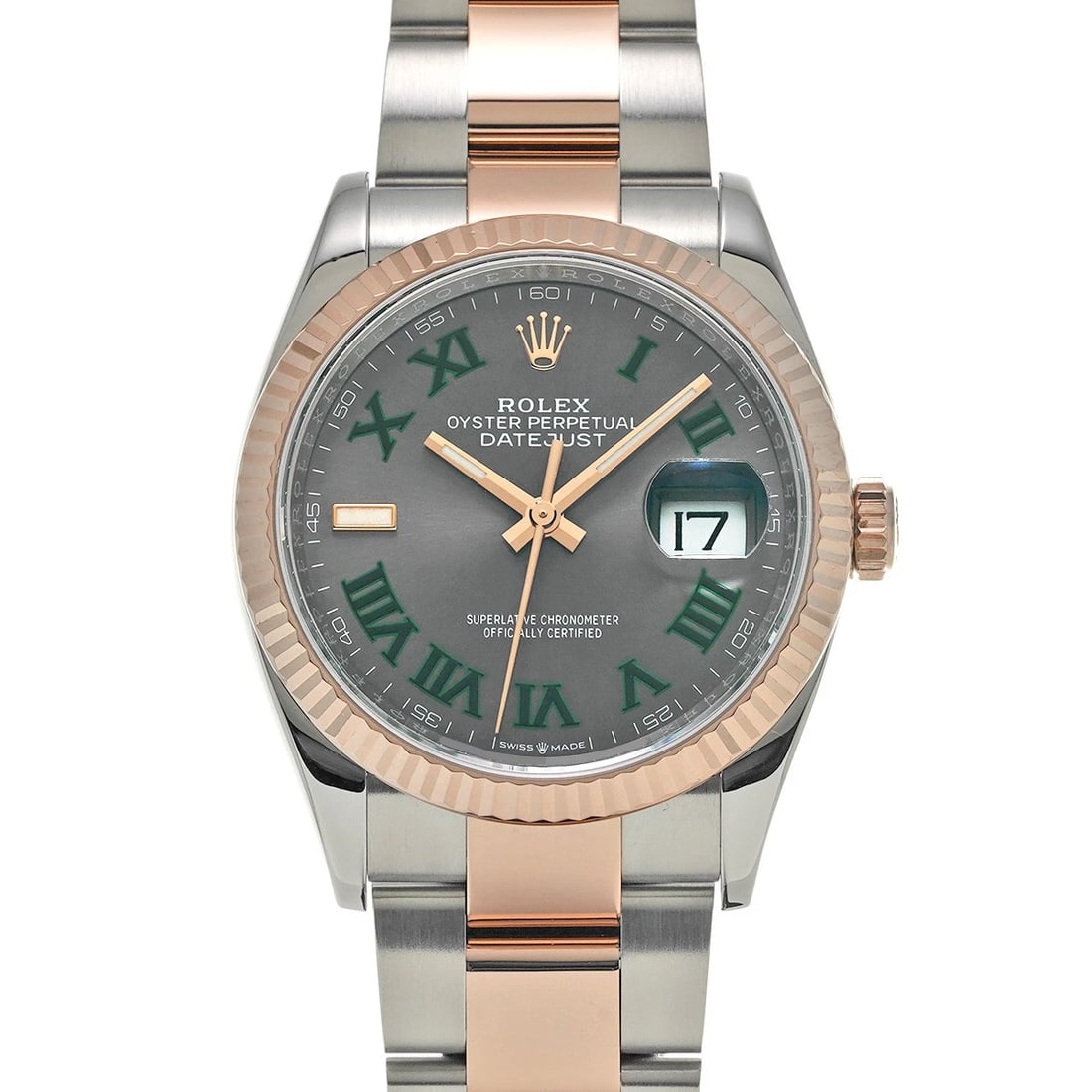 ROLEX DATEJUST 36 SLATE WATCH: ROLEX Datejust 36 slate Watch Brand: ROLEX Type/Style: Wristwatch Material: Band Material Stainless steel/Everrose gold, Case Material Stainless steel Color: Dial Color slate Size: Case Size H/about 3