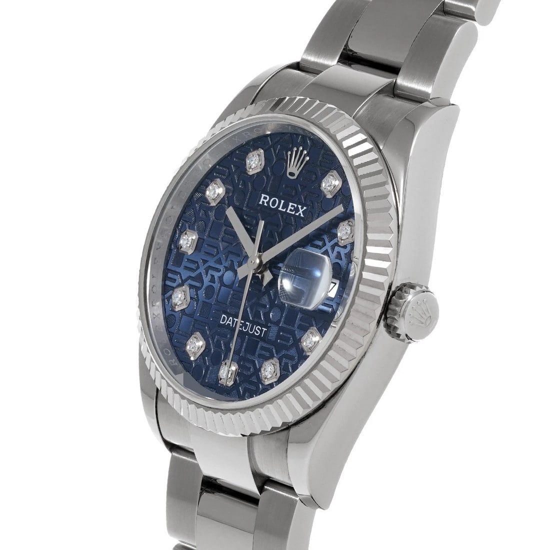 ROLEX DATEJUST 36 BLUE COMPUTER/DIAMOND WATCH - 2