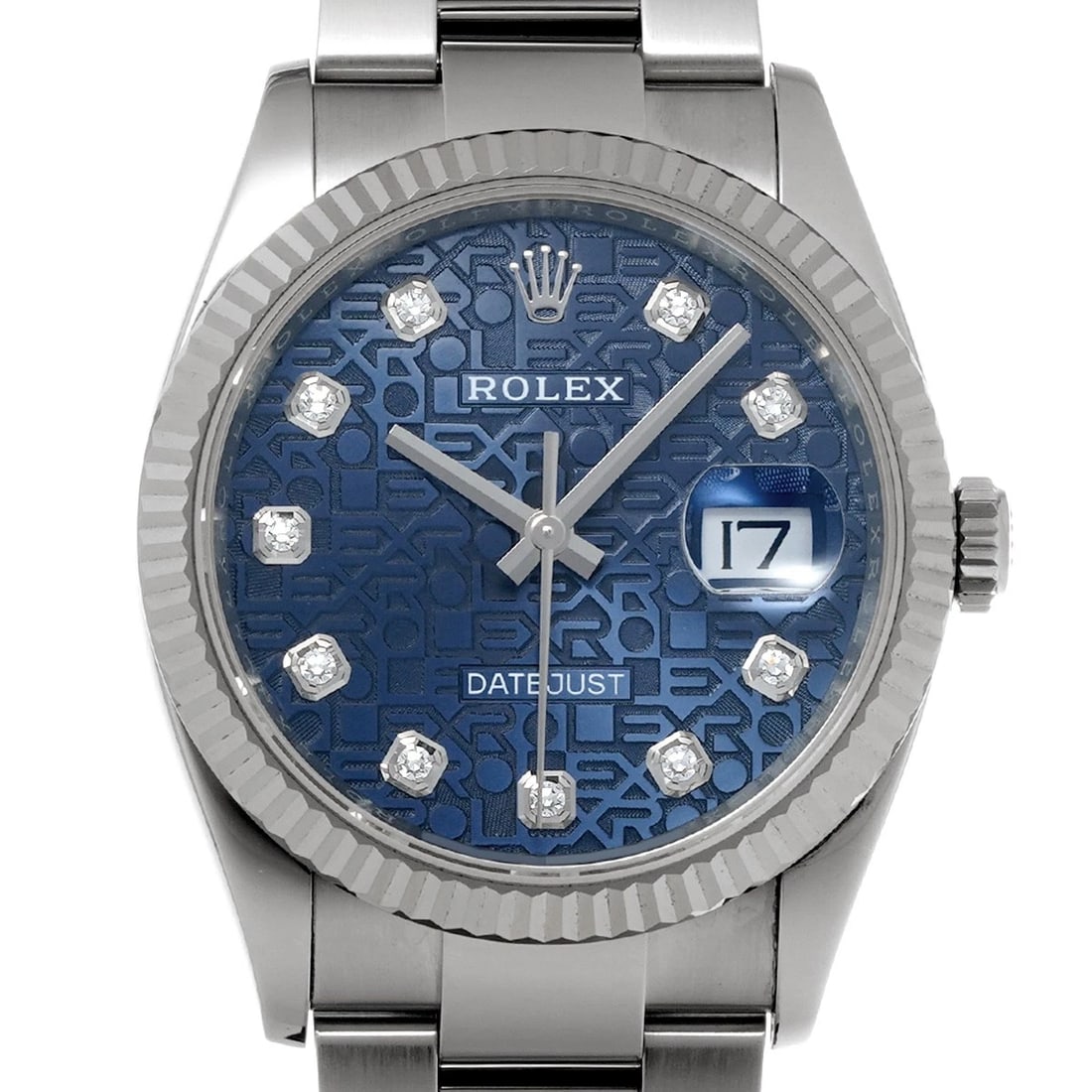 ROLEX DATEJUST 36 BLUE COMPUTER/DIAMOND WATCH - 4