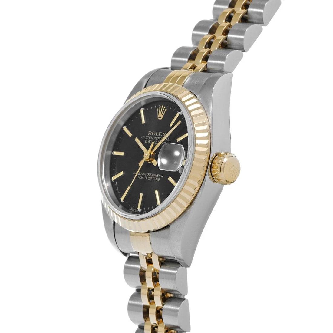 ROLEX DATEJUST BLACK WATCH - 2
