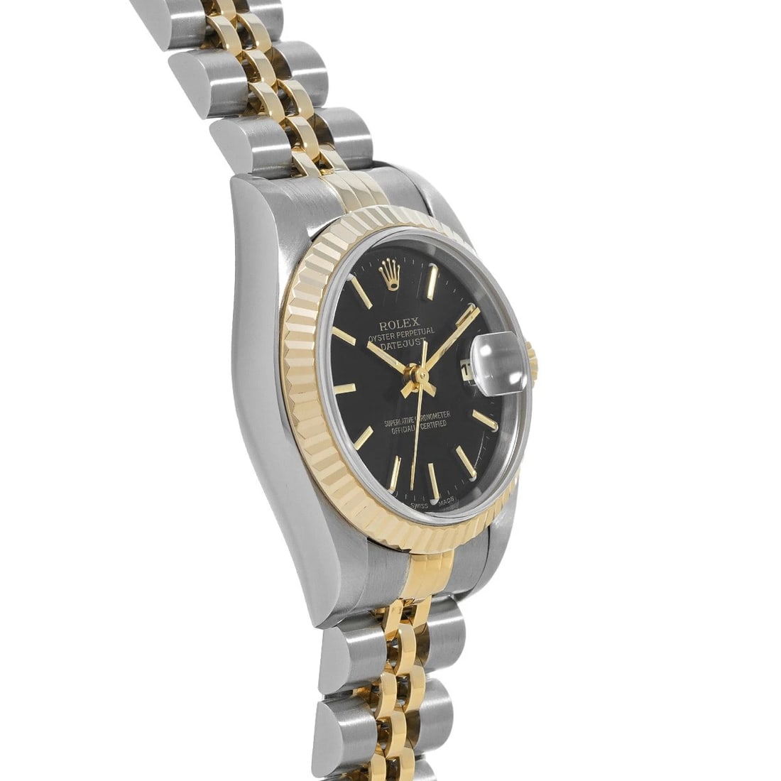 ROLEX DATEJUST BLACK WATCH - 3