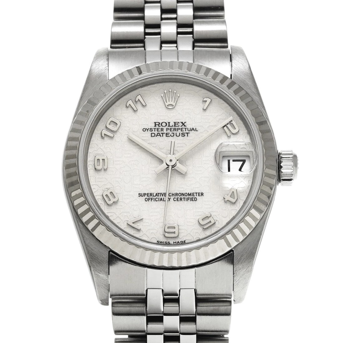 ROLEX DATEJUST IVORY COMPUTER WATCH: ROLEX Datejust Ivory Computer Watch Brand: ROLEX Type/Style: Wristwatch Material: Band Material Stainless steel, Case Material Stainless steel Color: Dial Color Ivory Computer Size: Case Size H/about