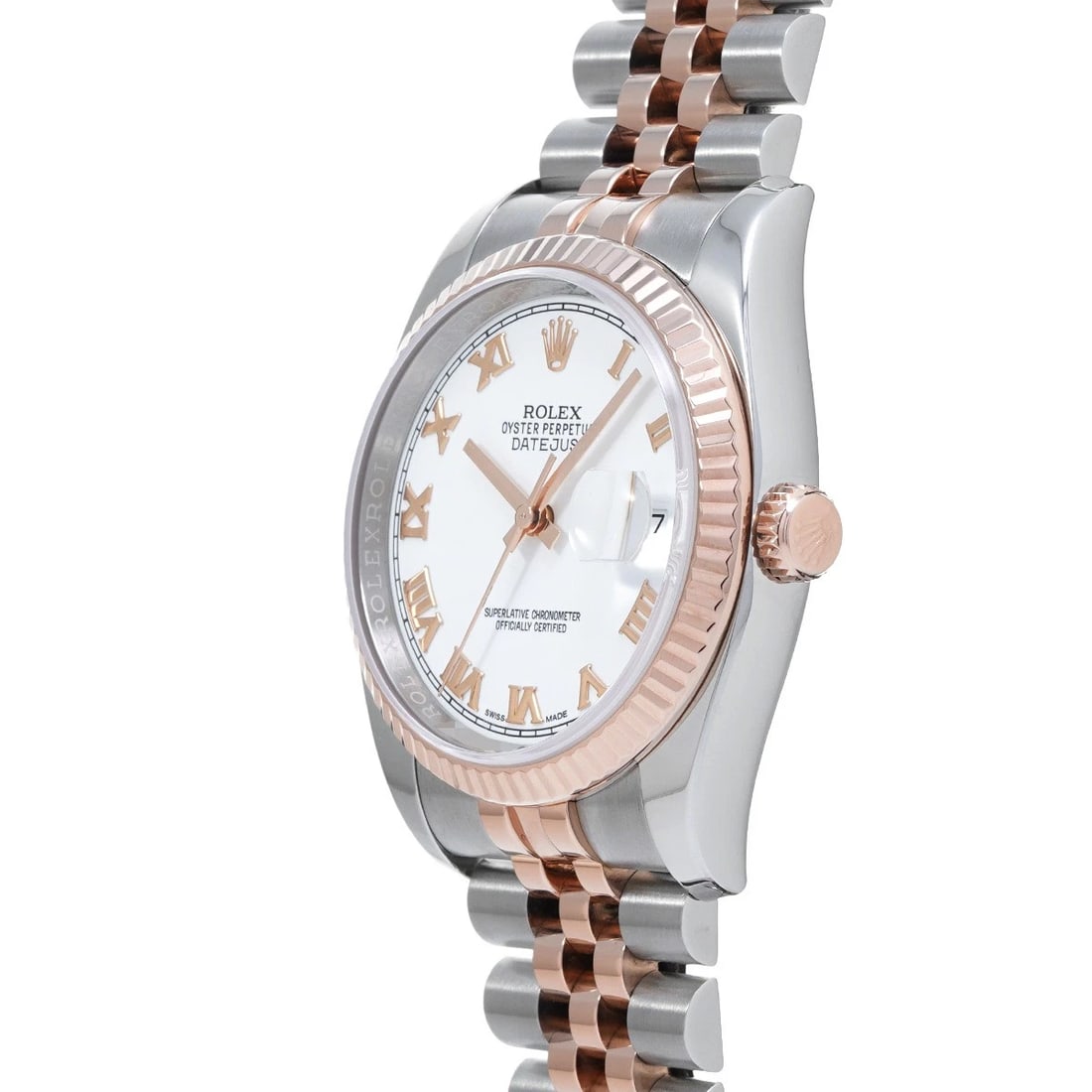 ROLEX DATEJUST WHITE WATCH - 2