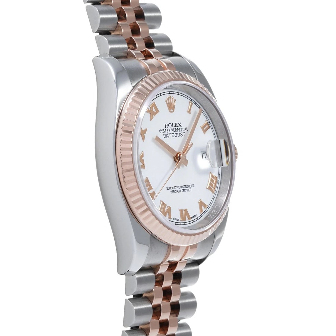 ROLEX DATEJUST WHITE WATCH - 3