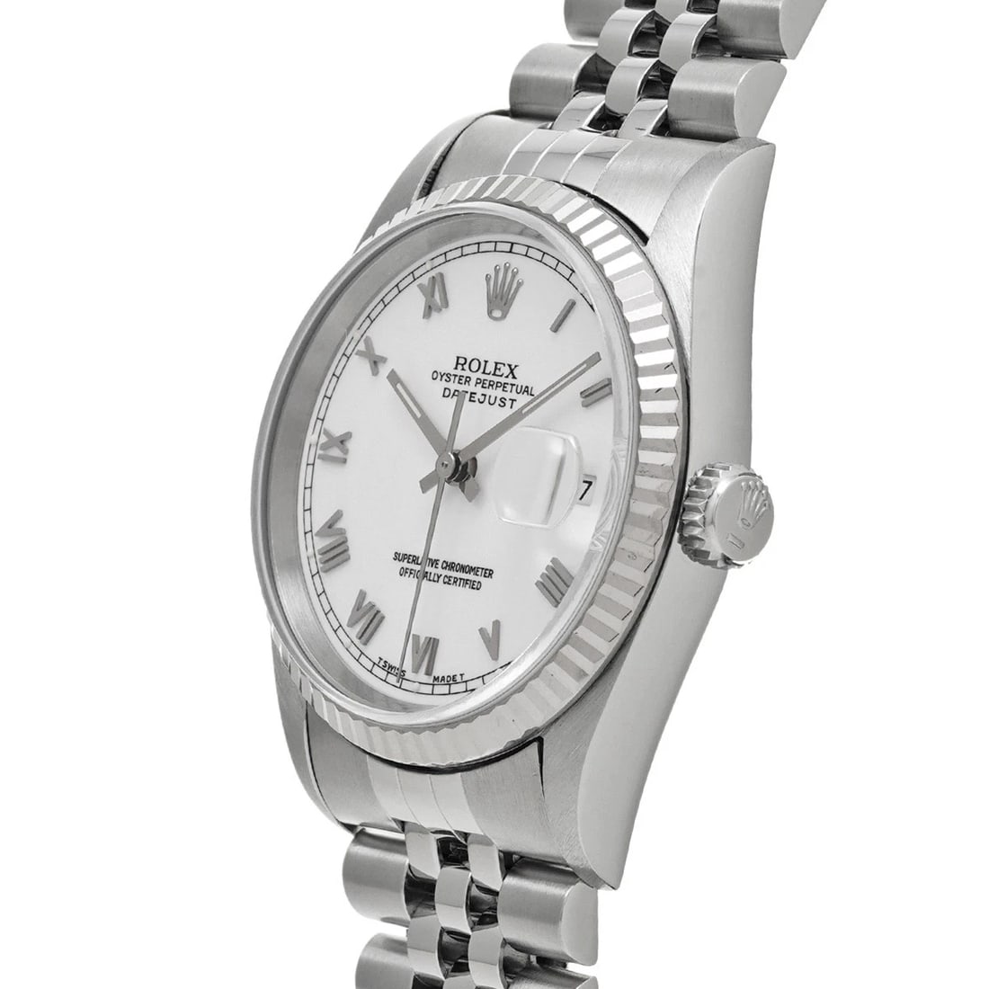 ROLEX DATEJUST WHITE WATCH - 2