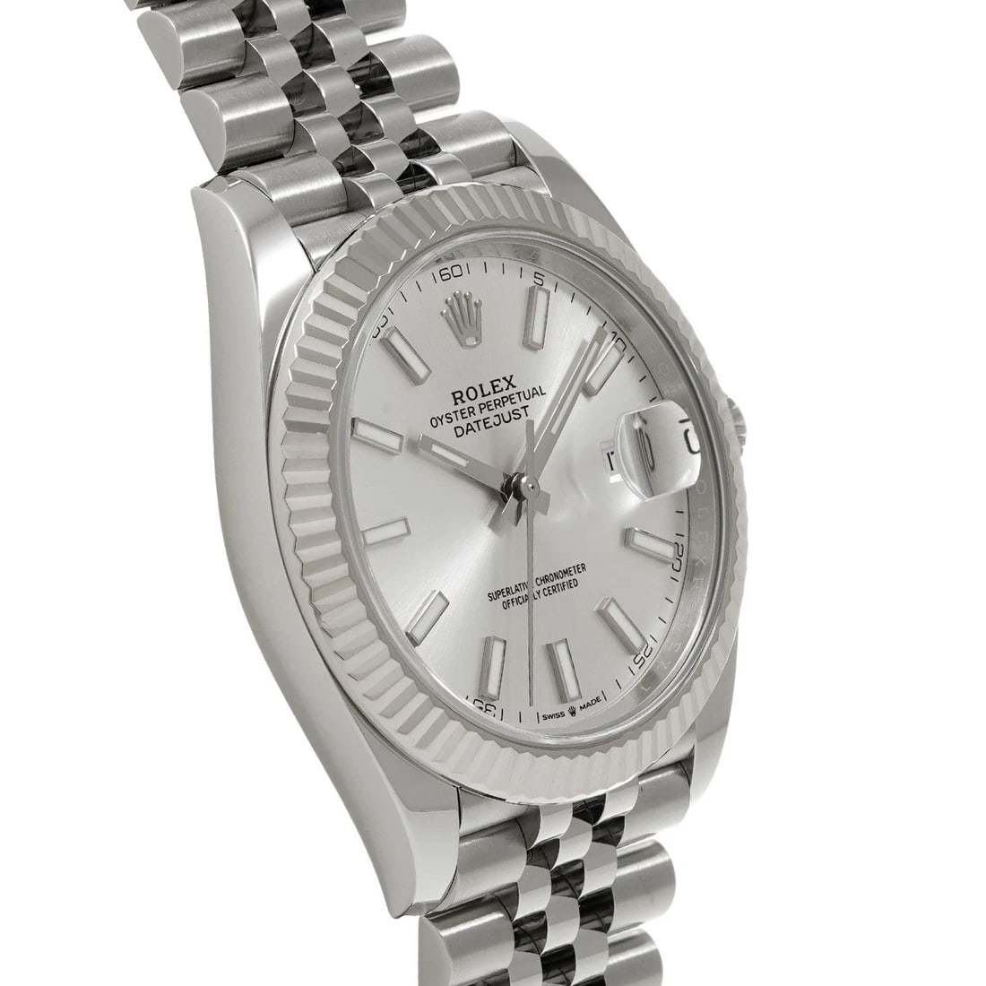 ROLEX DATEJUST 41 SILVER WATCH - 3
